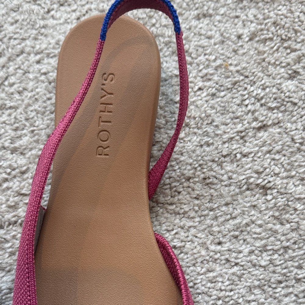 NWOB Rothy's Almond Slingback Flats in Wild Orchid - Picture 3 of 4